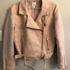 Lauren Conrad Blush Sued Motto Jacket